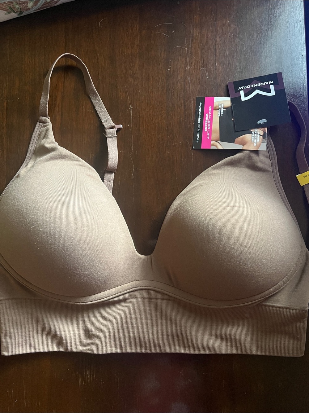 Maidenform Medium Nude Seamless Wireless Bralette - Soft Tan